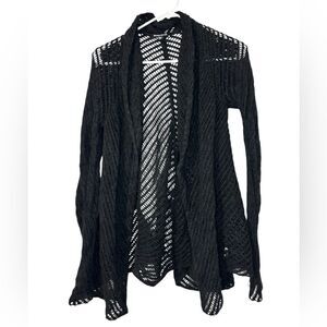 Eileen Fisher | 100% Merino Wool Open Front Open Knit Cardigan